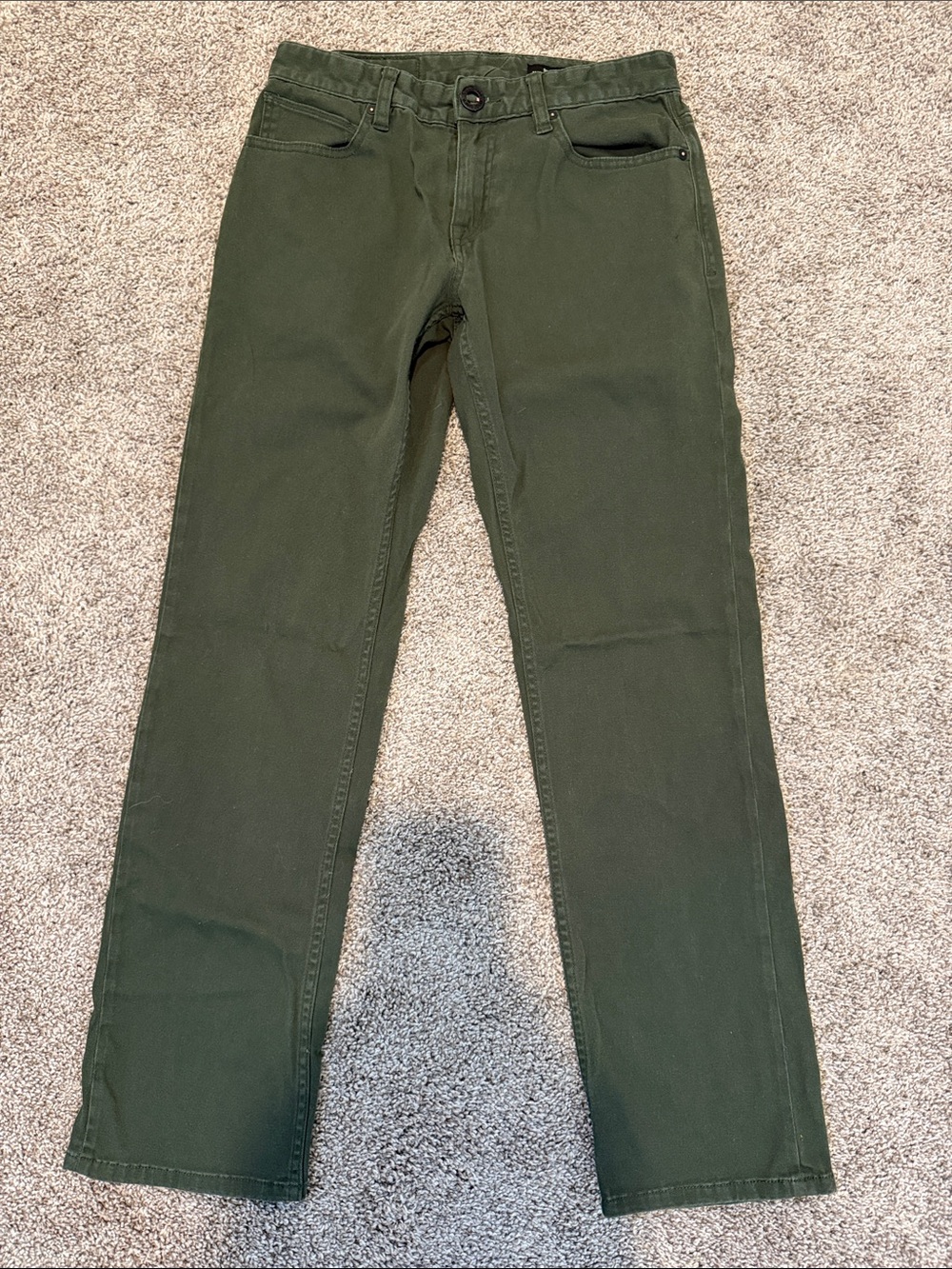 Volcom Men's Olive Green Chinos